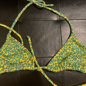 DU BRAZIL Yellow and Blue Leopard Print Bikini
